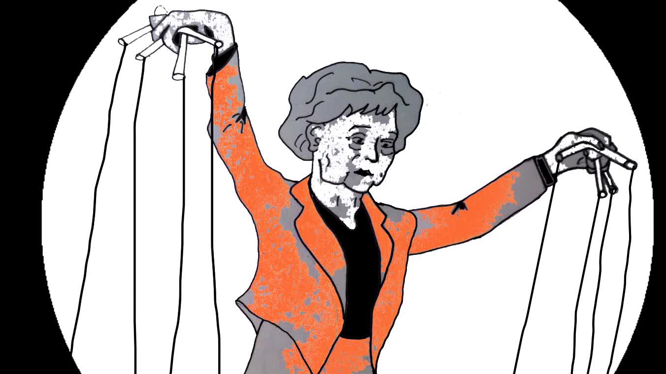 Angela Merkel als Comicfigur
