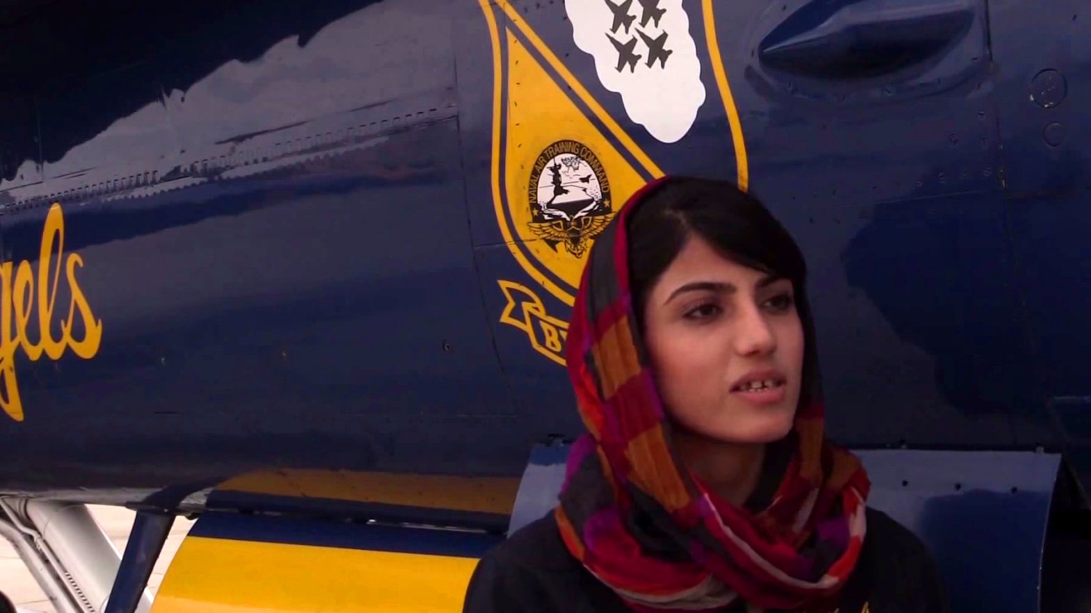 Afghanische Pilotin und Preisträgerin, Niloofar Rahmani.