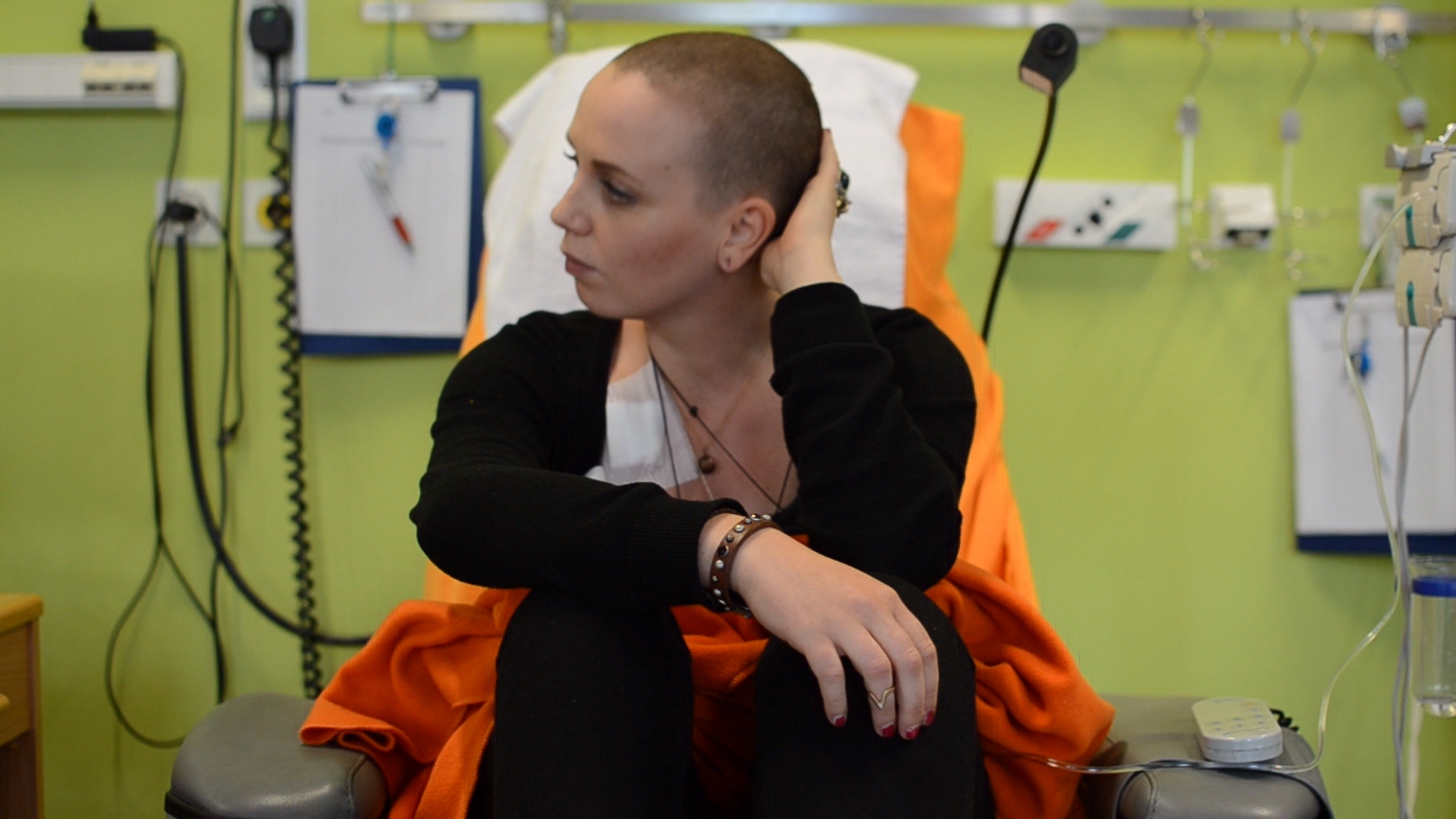 Bloggerin Luise Ganschor bei der Chemotherapie, Leipzig
