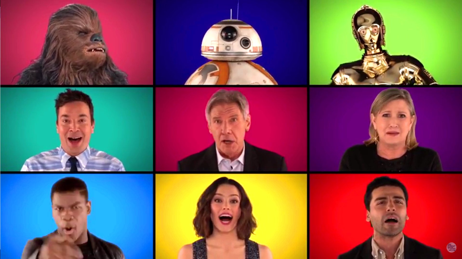 Star Wars-Cast sing Star Wars-Theme, 2015.