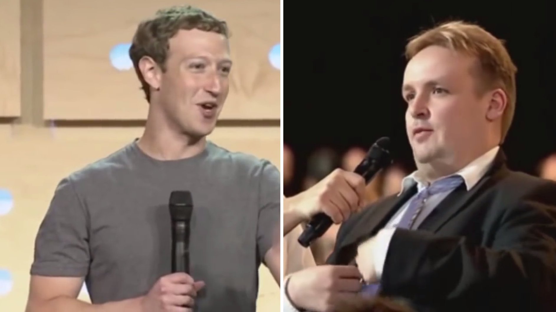 Mark Zuckerberg wird in Berlin nach Live-Videos auf Facebook gefragt, 2016 (Video)