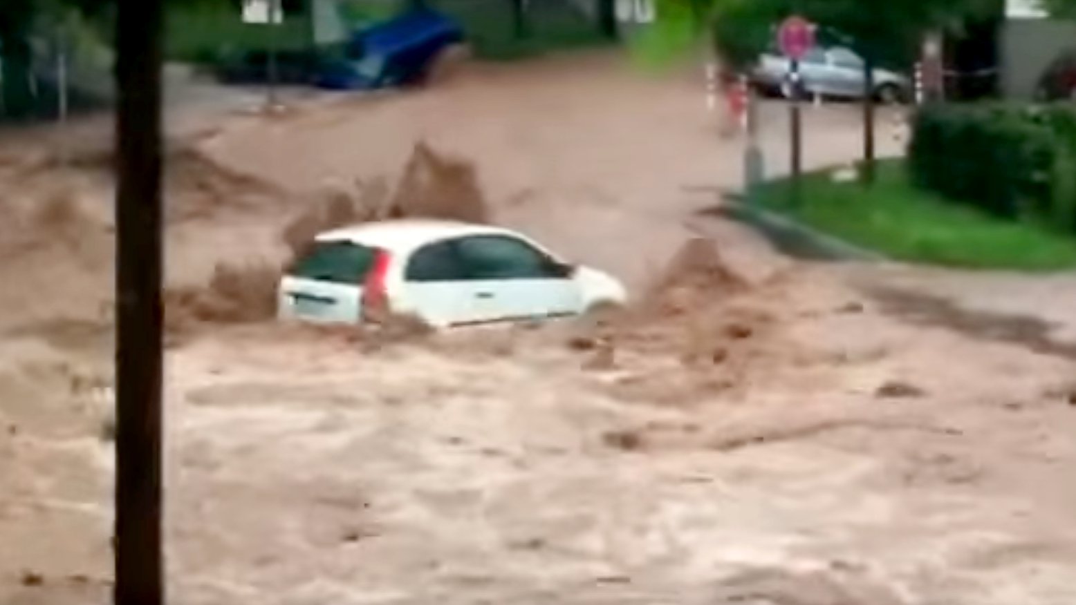 Hochwasser in Schwäbisch Gmünd, video