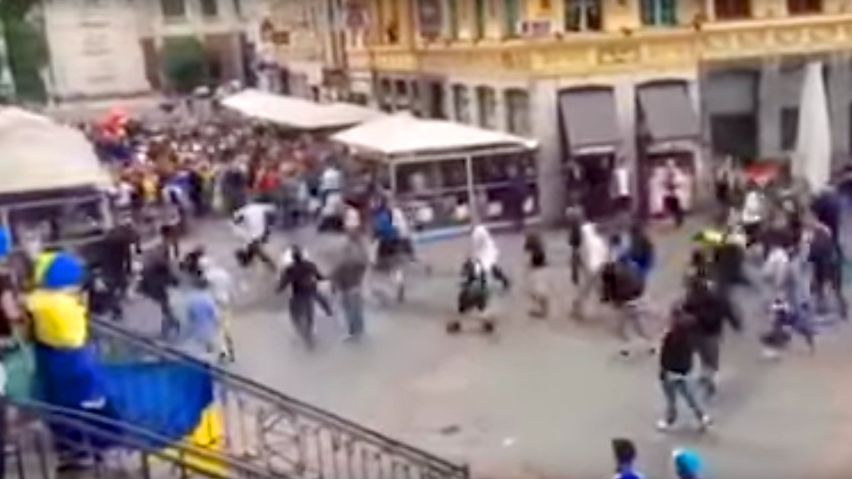 Deutsche Hooligans attackieren ukrainische Fans