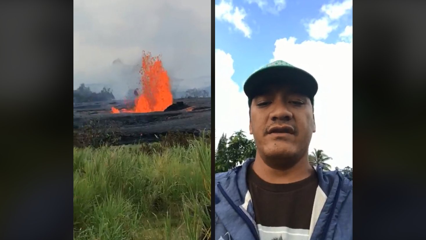 Anwohner filmt Vulkanausbruch in Hawaii aus der Nähe